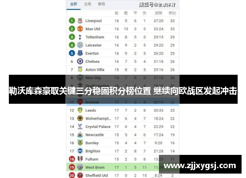 勒沃库森豪取关键三分稳固积分榜位置 继续向欧战区发起冲击